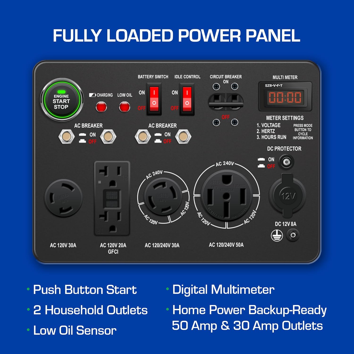 duromax xp13000eh 13,000 watt dual fuel portable generator – gas & propane, electric start duromax xp13000eh 13,000 watt dual fuel portable generator – gas & propane, electric start