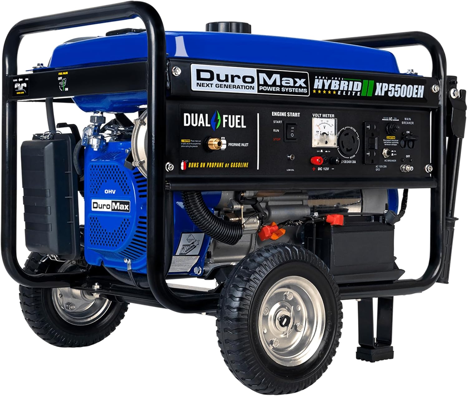 duromax xp13000eh 13,000 watt dual fuel portable generator – gas & propane, electric start duromax xp13000eh 13,000 watt dual fuel portable generator – gas & propane, electric start