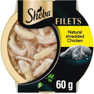 sheba filets adult cat food with chicken in gravy 32x60g tray