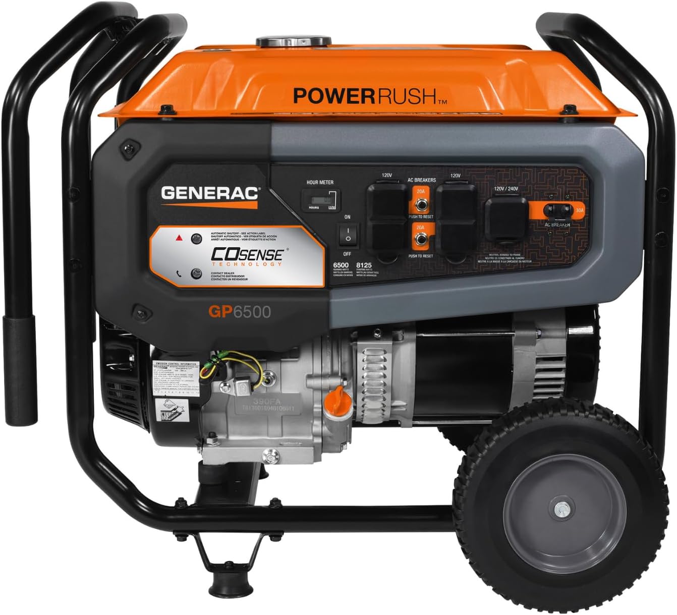 generac 8,125 starting watt portable gas generator – includes extension cord generac 8,125 starting watt portable gas generator – includes extension cord