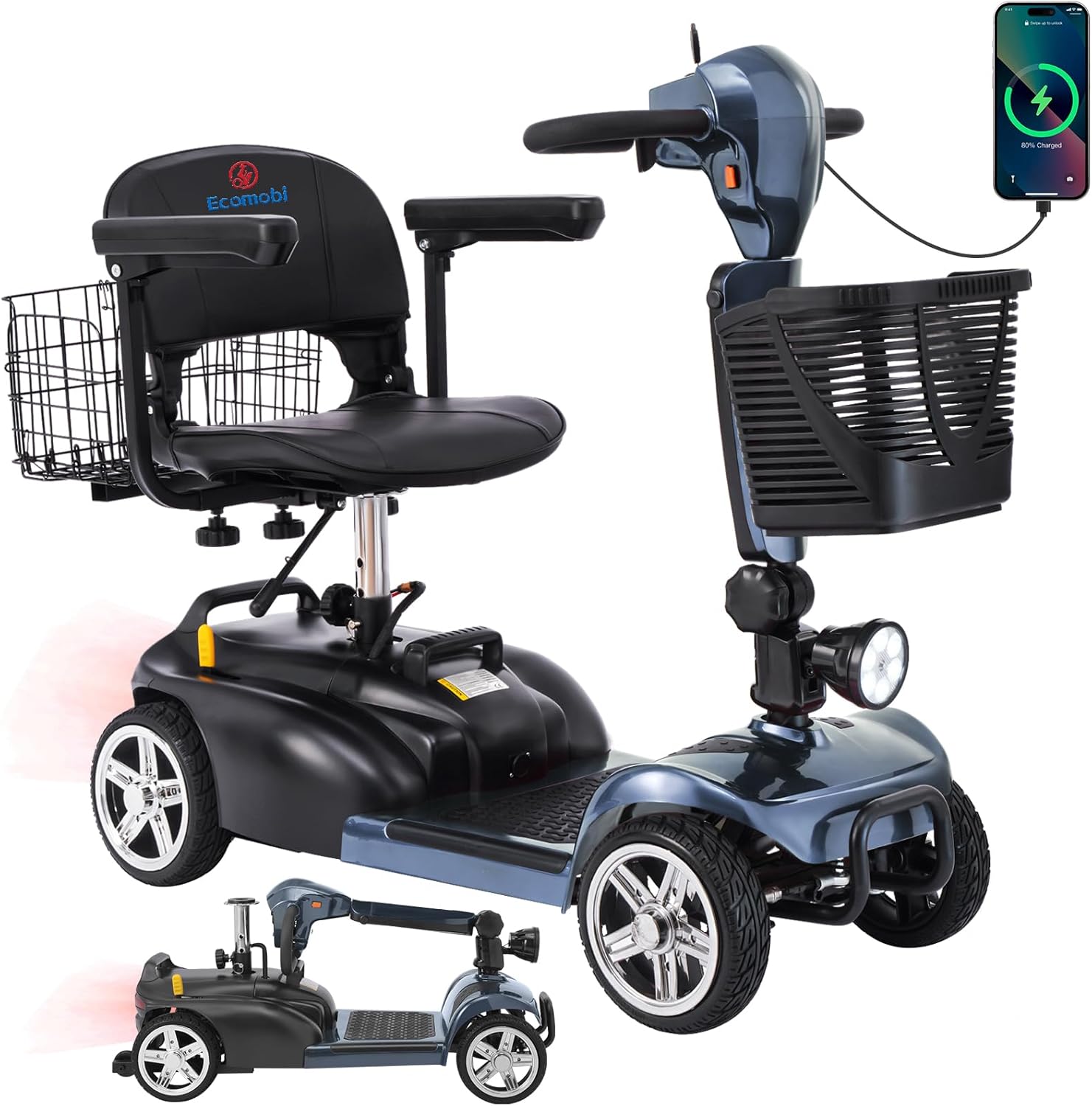 4 wheel mobility scooter for adults & seniors, 15–30 mile range, 350w, removable battery, compact 71_vt1atDXL._AC_SL1500