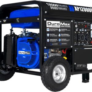 duromax xp13000eh 13,000 watt dual fuel portable generator – gas & propane, electric start
