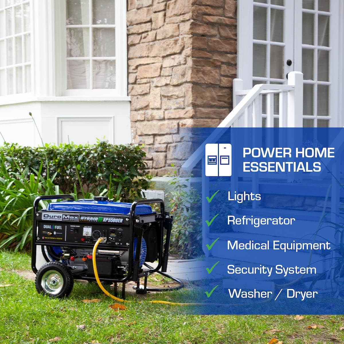 duromax xp13000eh 13,000 watt dual fuel portable generator – gas & propane, electric start duromax xp13000eh 13,000 watt dual fuel portable generator – gas & propane, electric start