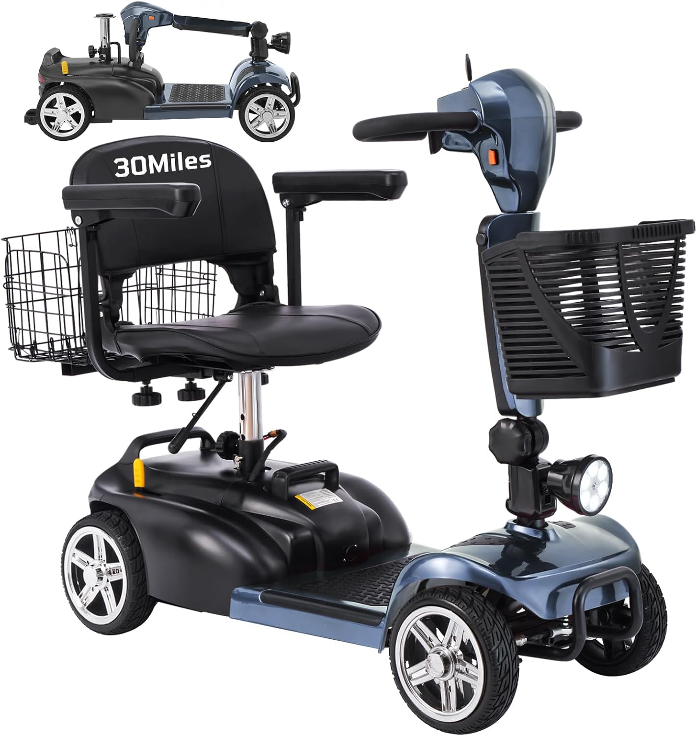 4 wheel mobility scooter for adults & seniors, 15–30 mile range, 350w, removable battery, compact 4 wheel mobility scooter for adults & seniors, 15–30 mile range, 350w, removable battery, compact