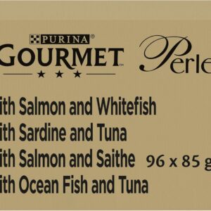 gourmet perle seaside duo mini fillets in gravy wet cat food 96x85g