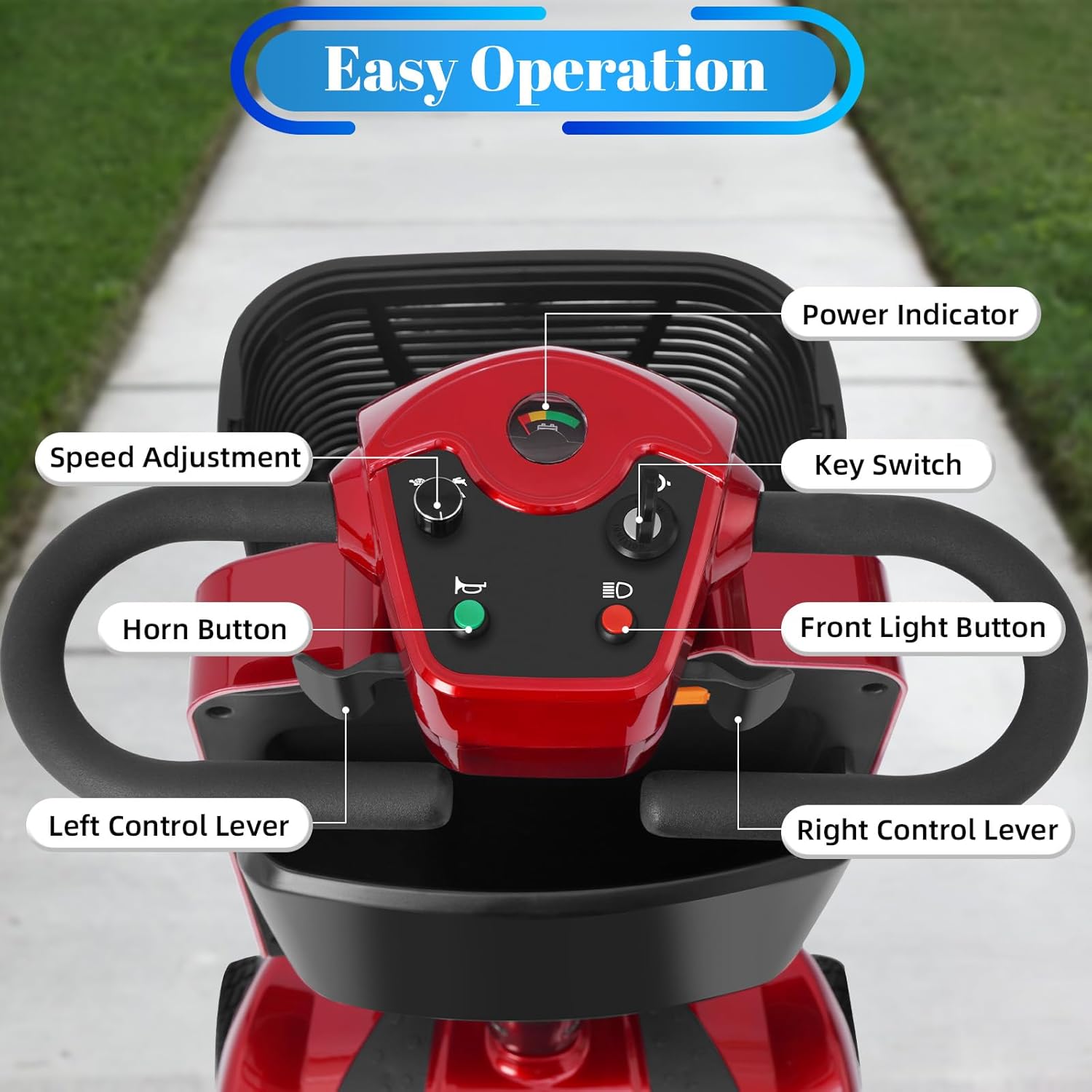 4 wheel mobility scooter for adults & seniors, 15–30 mile range, 350w, removable battery, compact 4 wheel mobility scooter for adults & seniors, 15–30 mile range, 350w, removable battery, compact