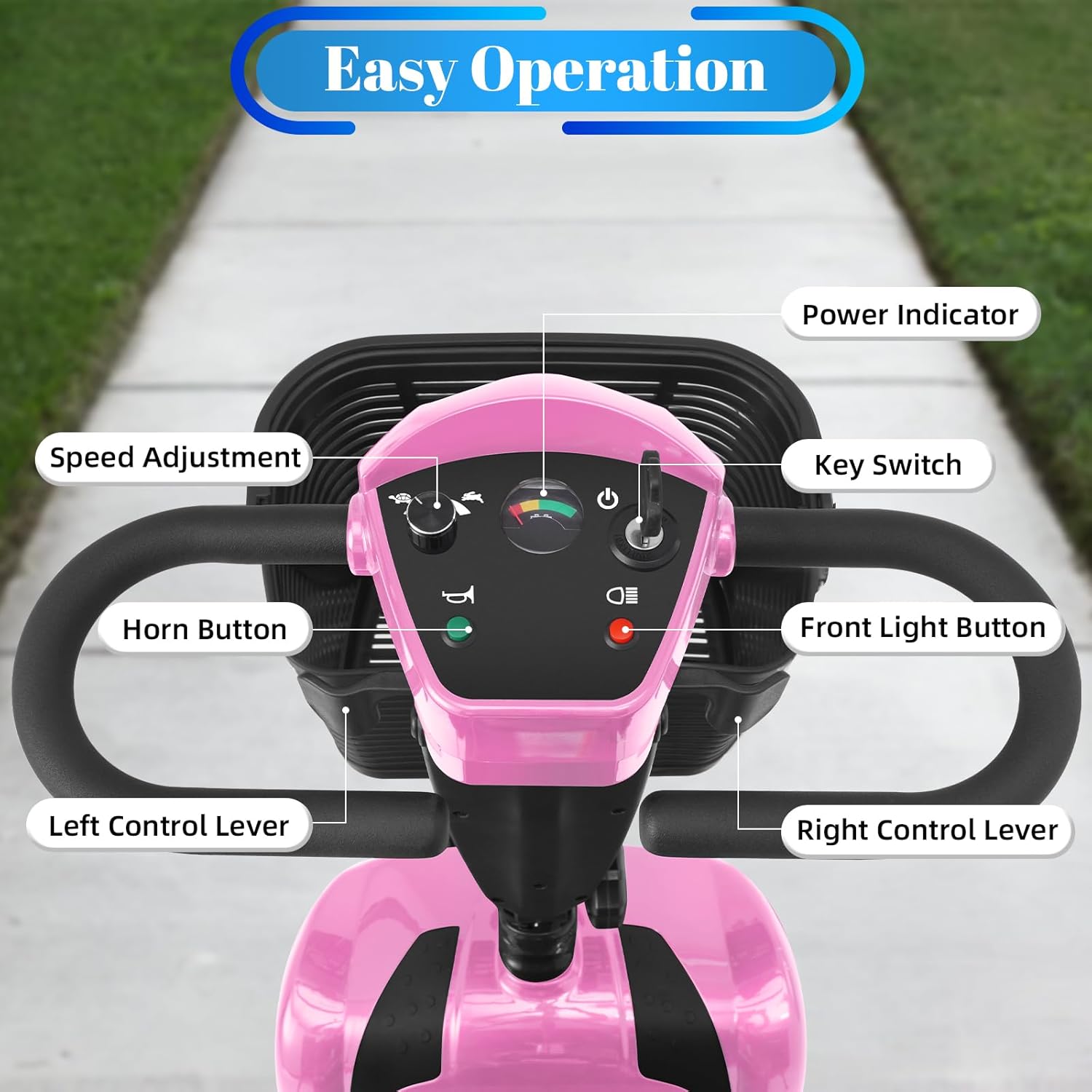 4 wheel mobility scooter for adults & seniors, 15–30 mile range, 350w, removable battery, compact 4 wheel mobility scooter for adults & seniors, 15–30 mile range, 350w, removable battery, compact