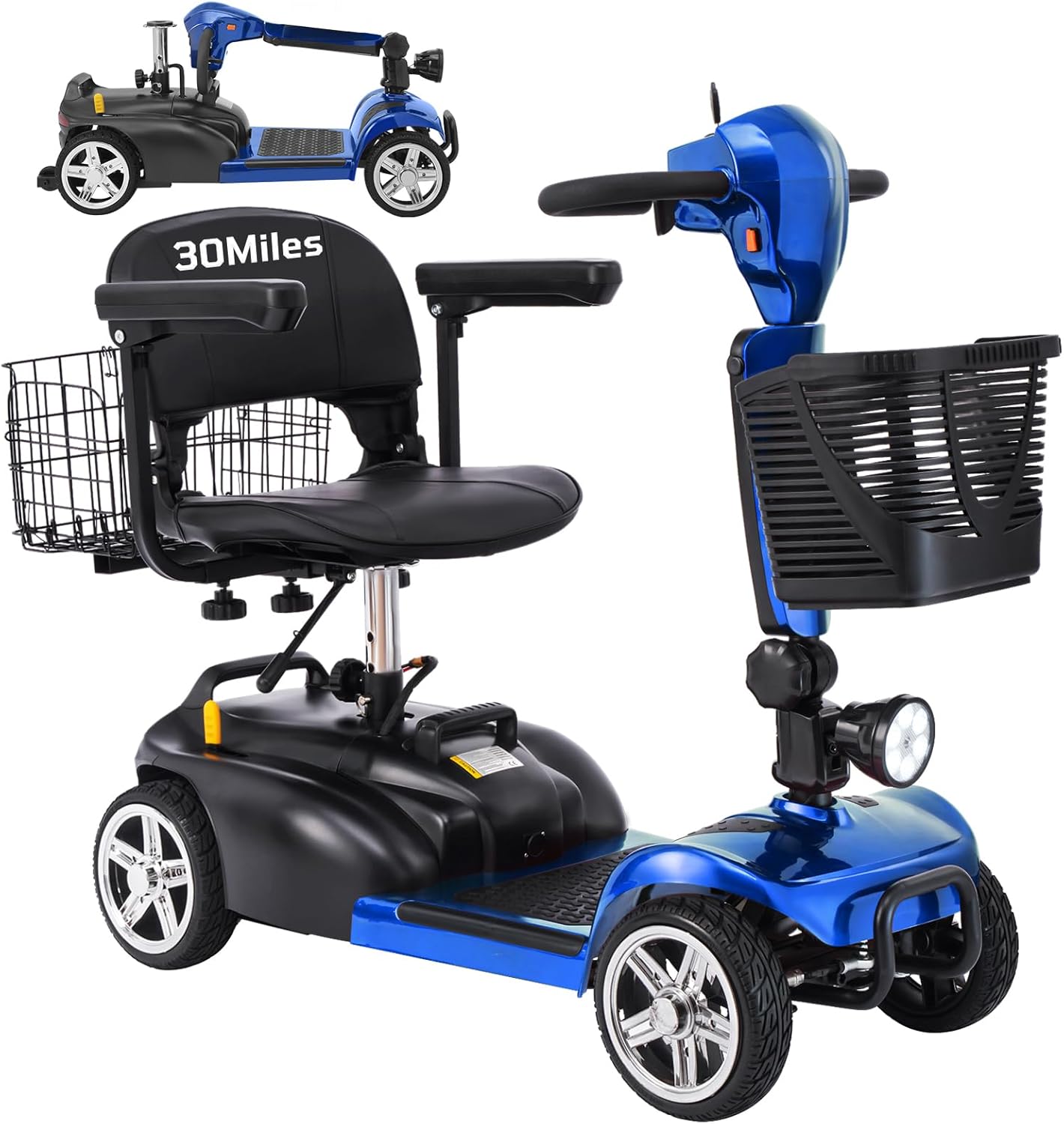 4 wheel mobility scooter for adults & seniors, 15–30 mile range, 350w, removable battery, compact 4 wheel mobility scooter for adults & seniors, 15–30 mile range, 350w, removable battery, compact
