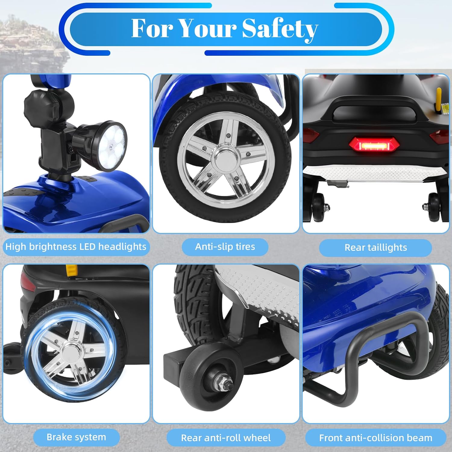 4 wheel mobility scooter for adults & seniors, 15–30 mile range, 350w, removable battery, compact 4 wheel mobility scooter for adults & seniors, 15–30 mile range, 350w, removable battery, compact