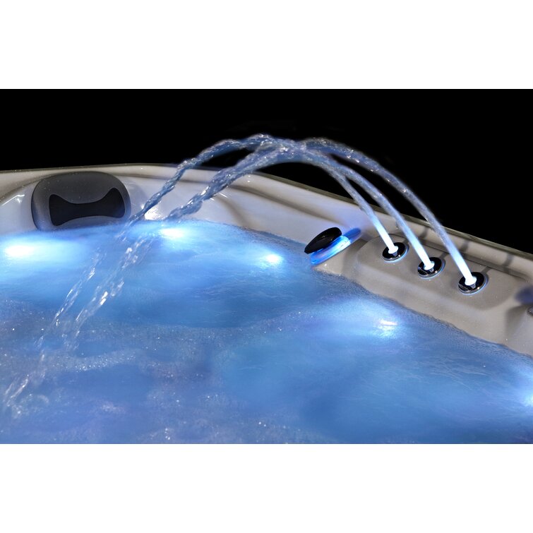 76 – jet acrylic square hot tub with ozonator