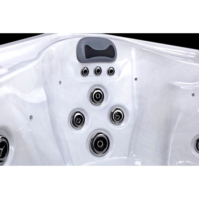 76 – jet acrylic square hot tub with ozonator