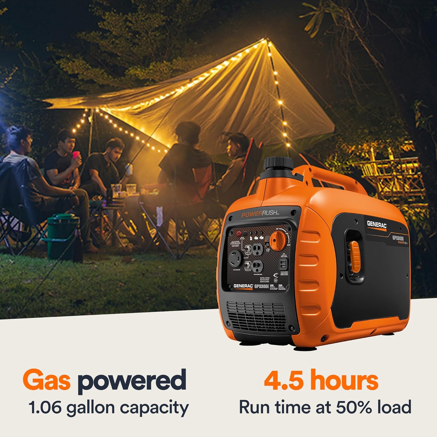 generac 3,300 watt gas powered portable inverter generator – lightweight and compact generac 3,300 watt gas powered portable inverter generator – lightweight and compact