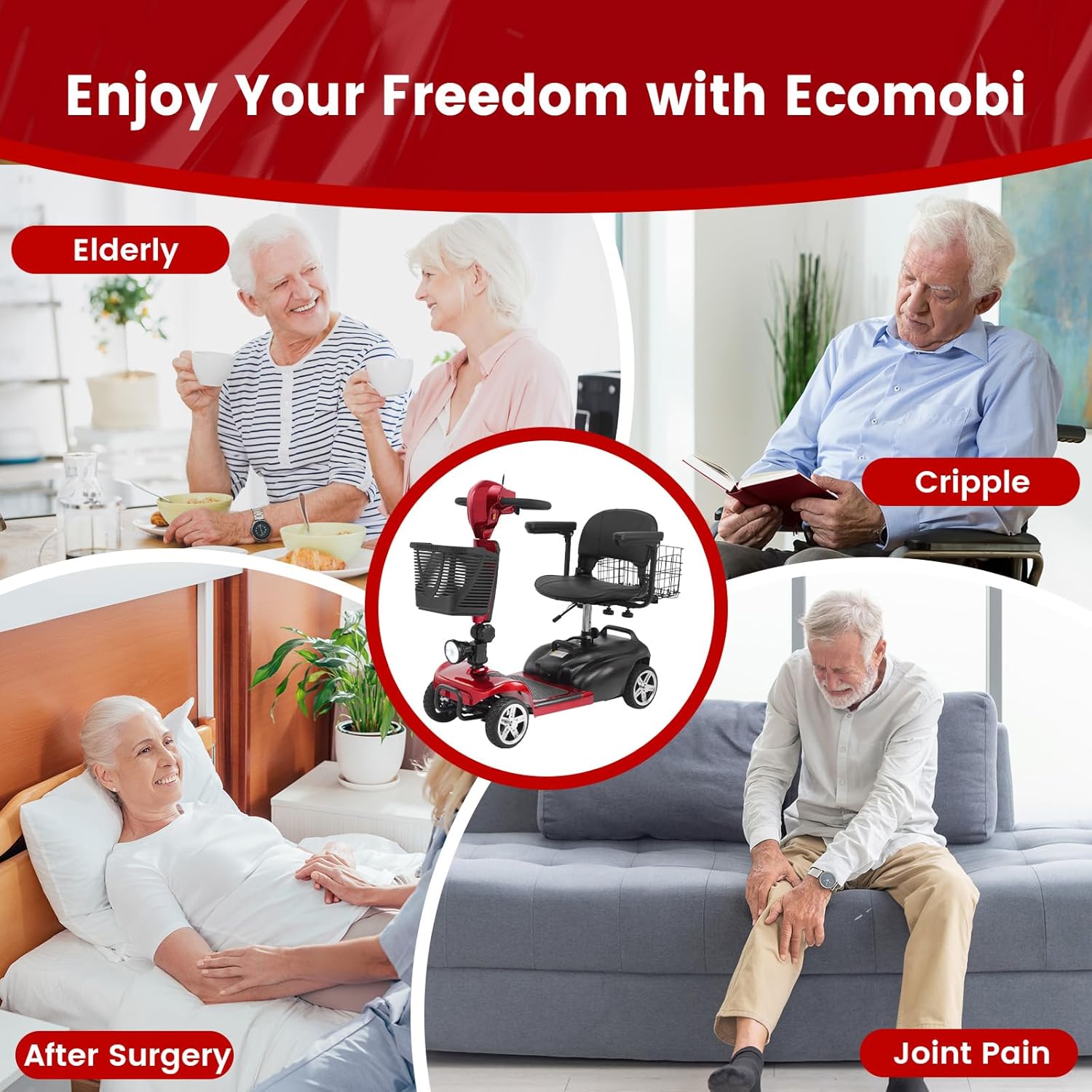 4 wheel mobility scooter for adults & seniors, 15–30 mile range, 350w, removable battery, compact 4 wheel mobility scooter for adults & seniors, 15–30 mile range, 350w, removable battery, compact