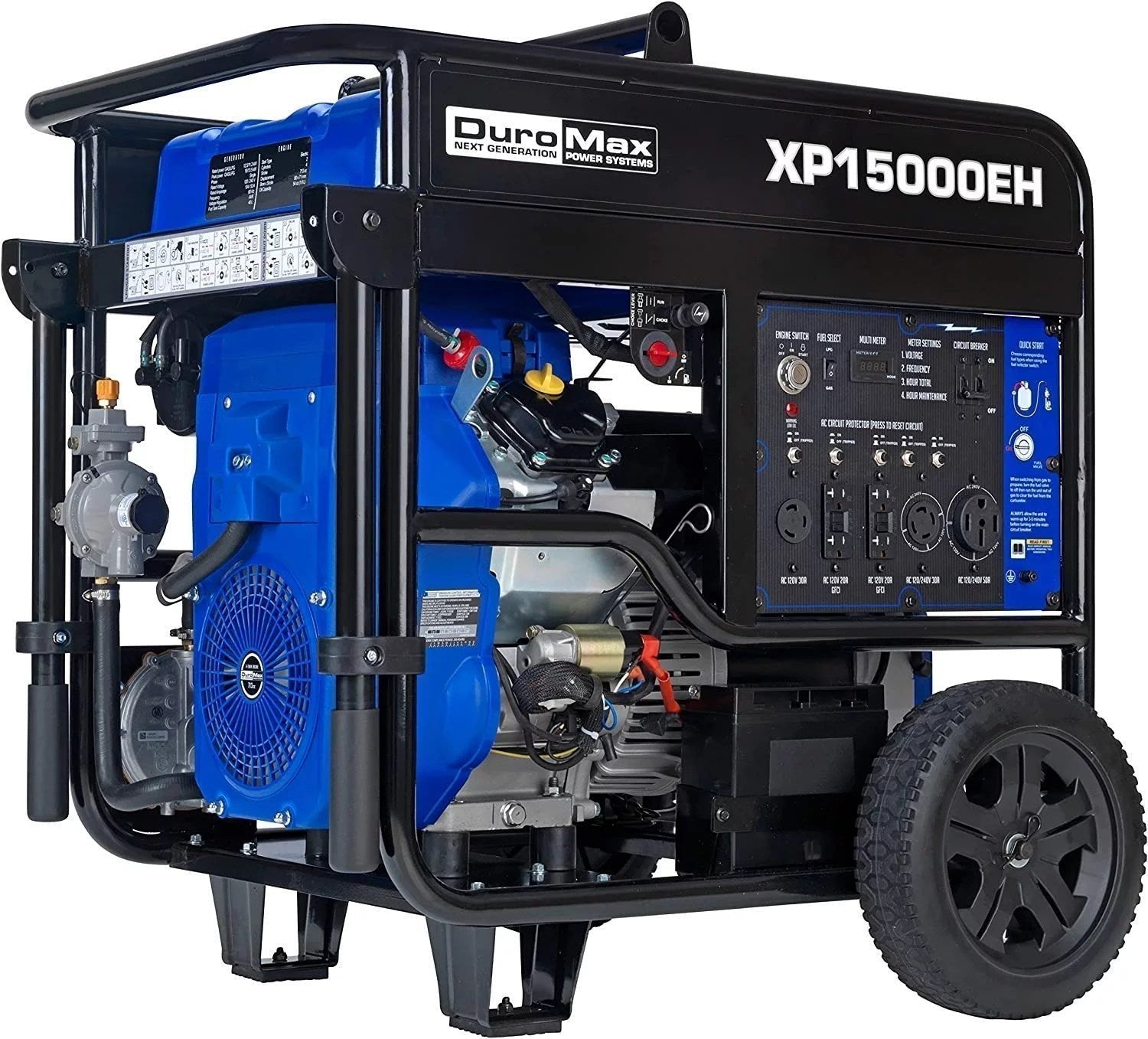 duromax xp15000e 15000 watt 713cc v twin gas powered electric start portable generator duromax xp15000e 15000 watt 713cc v twin gas powered electric start portable generator