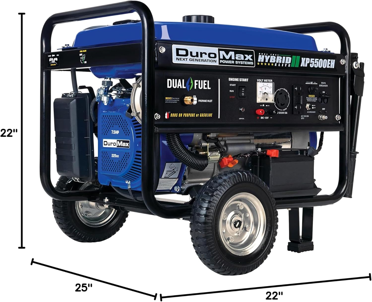 duromax xp13000eh 13,000 watt dual fuel portable generator – gas & propane, electric start duromax xp13000eh 13,000 watt dual fuel portable generator – gas & propane, electric start