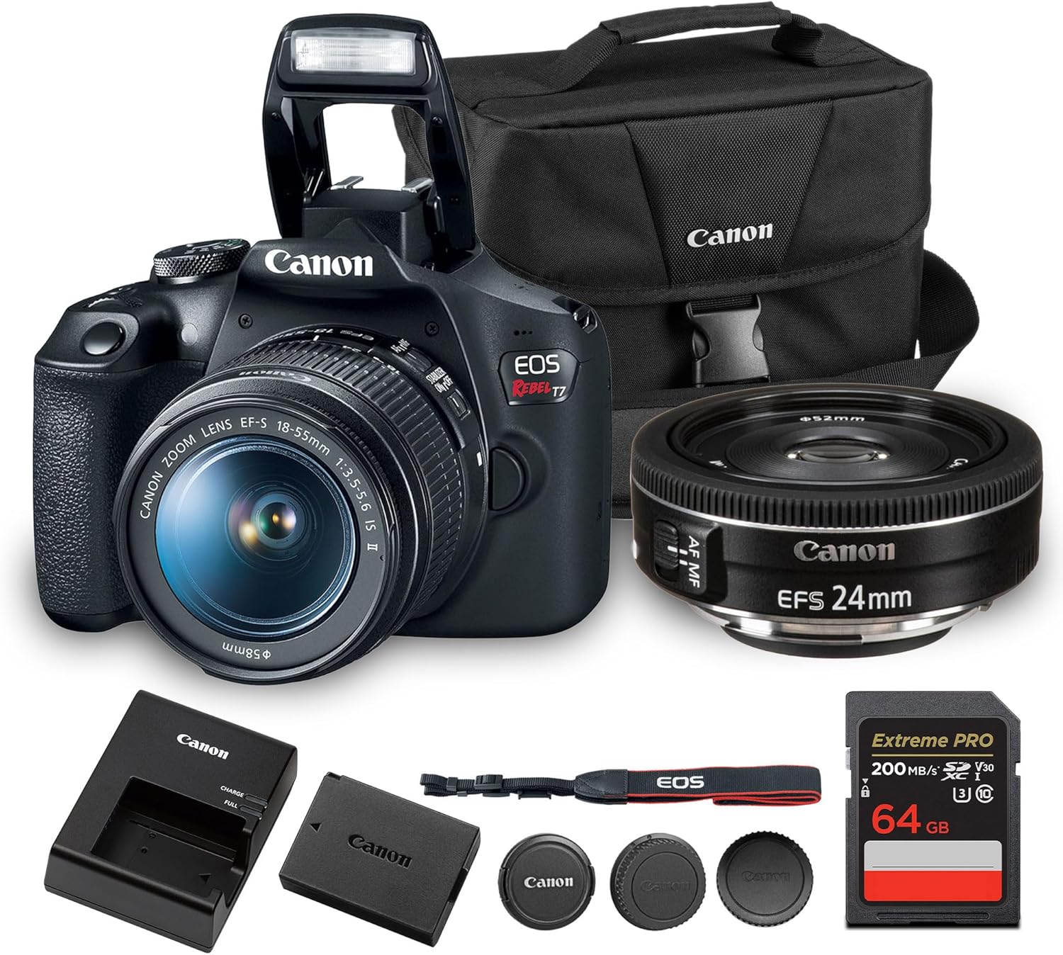 canon eos rebel t7 dslr camera with 18 55mm & 75 300mm lens kit 81KieTnnvmL._AC_SL1500