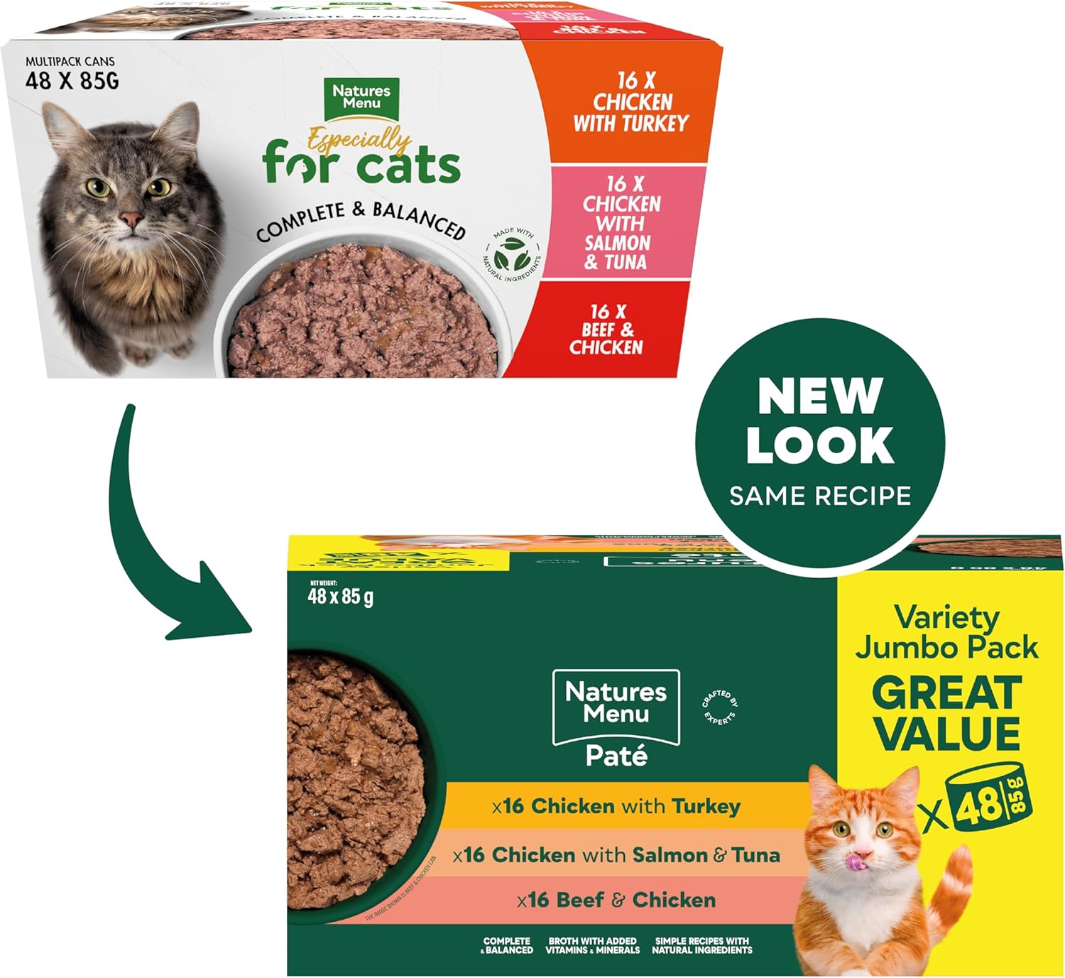 natures menu wet food for adult cats multipack paté 12 x 85g natures menu wet food for adult cats multipack paté 12 x 85g