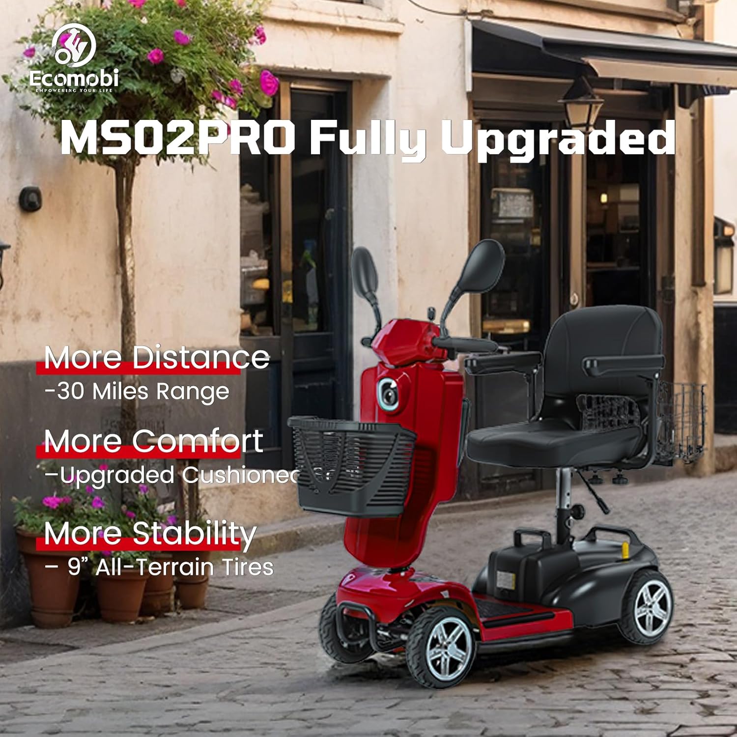 4 wheel mobility scooter for adults & seniors, 15–30 mile range, 350w, removable battery, compact 4 wheel mobility scooter for adults & seniors, 15–30 mile range, 350w, removable battery, compact