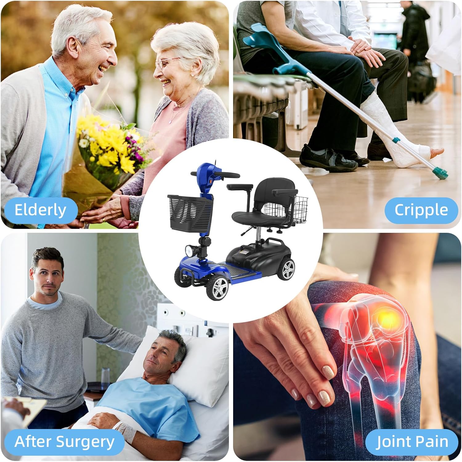 4 wheel mobility scooter for adults & seniors, 15–30 mile range, 350w, removable battery, compact 4 wheel mobility scooter for adults & seniors, 15–30 mile range, 350w, removable battery, compact