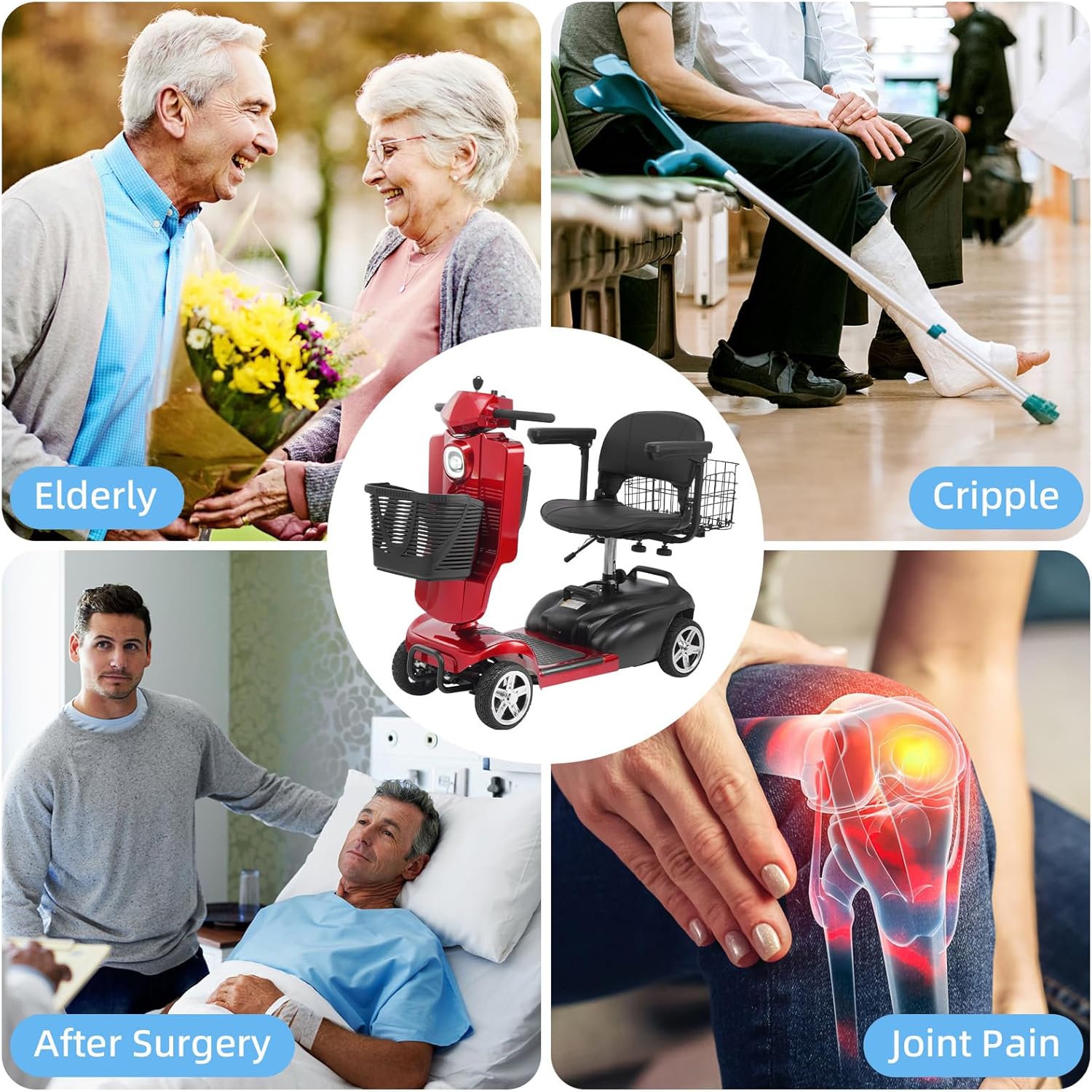 4 wheel mobility scooter for adults & seniors, 15–30 mile range, 350w, removable battery, compact 4 wheel mobility scooter for adults & seniors, 15–30 mile range, 350w, removable battery, compact