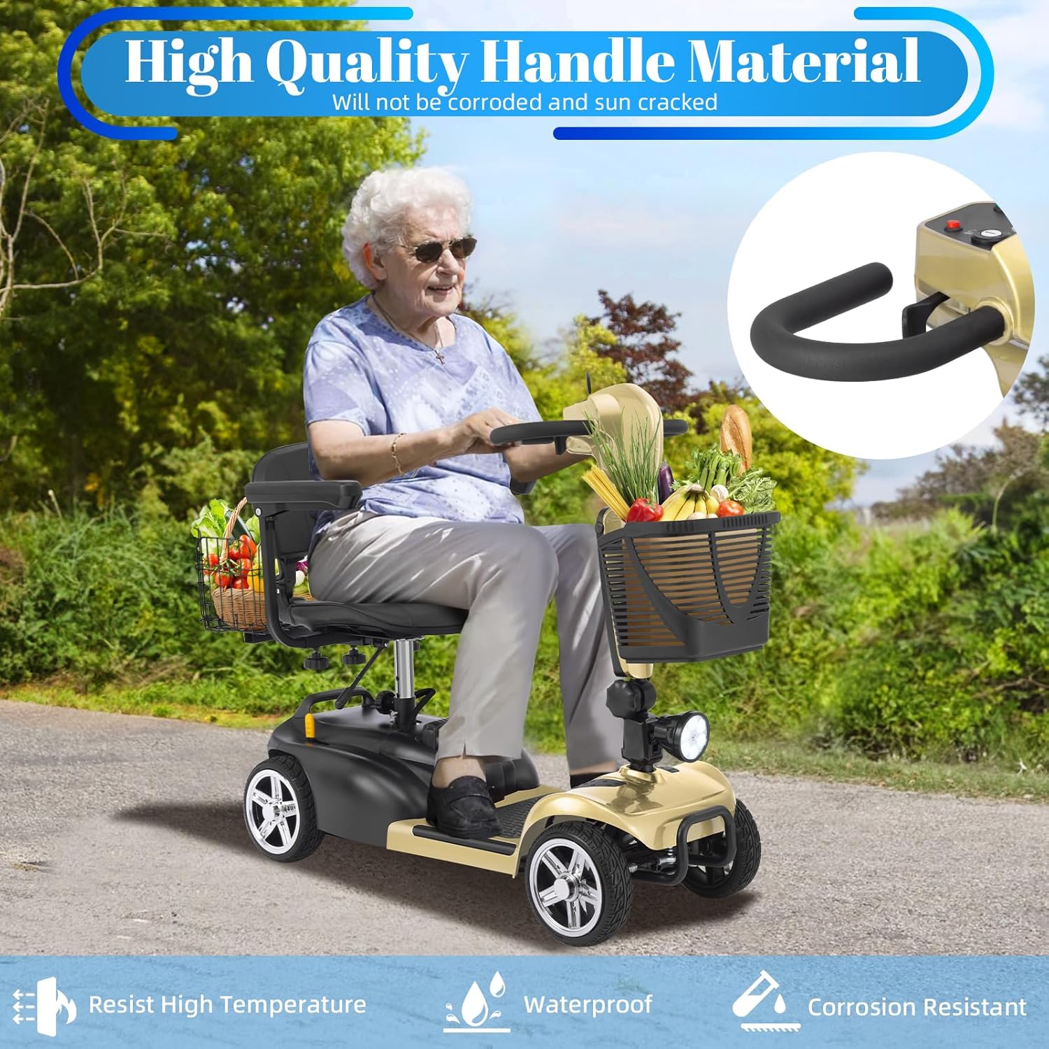 4 wheel mobility scooter for adults & seniors, 15–30 mile range, 350w, removable battery, compact 4 wheel mobility scooter for adults & seniors, 15–30 mile range, 350w, removable battery, compact