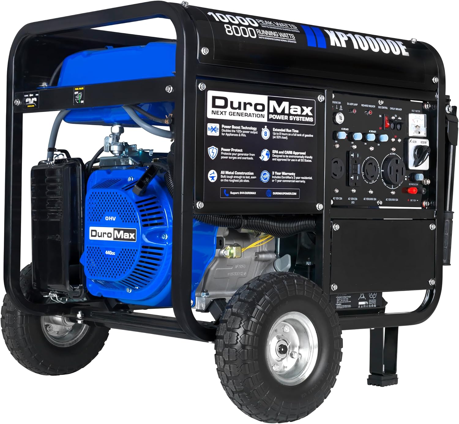 duromax xp13000eh 13,000 watt dual fuel portable generator – gas & propane, electric start duromax xp13000eh 13,000 watt dual fuel portable generator – gas & propane, electric start