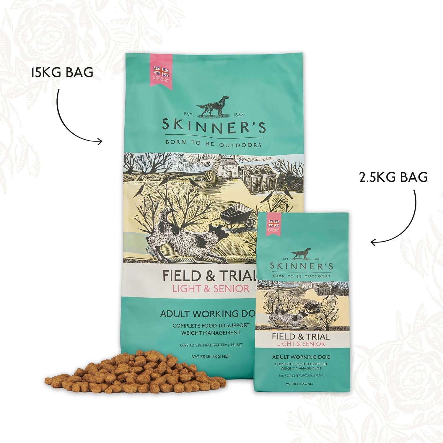 skinner’s field & trial light & senior – complete dry dog food, ideal for older, overweight or less active dogs, 15kg skinner’s field & trial light & senior – complete dry dog food, ideal for older, overweight or less active dogs, 15kg
