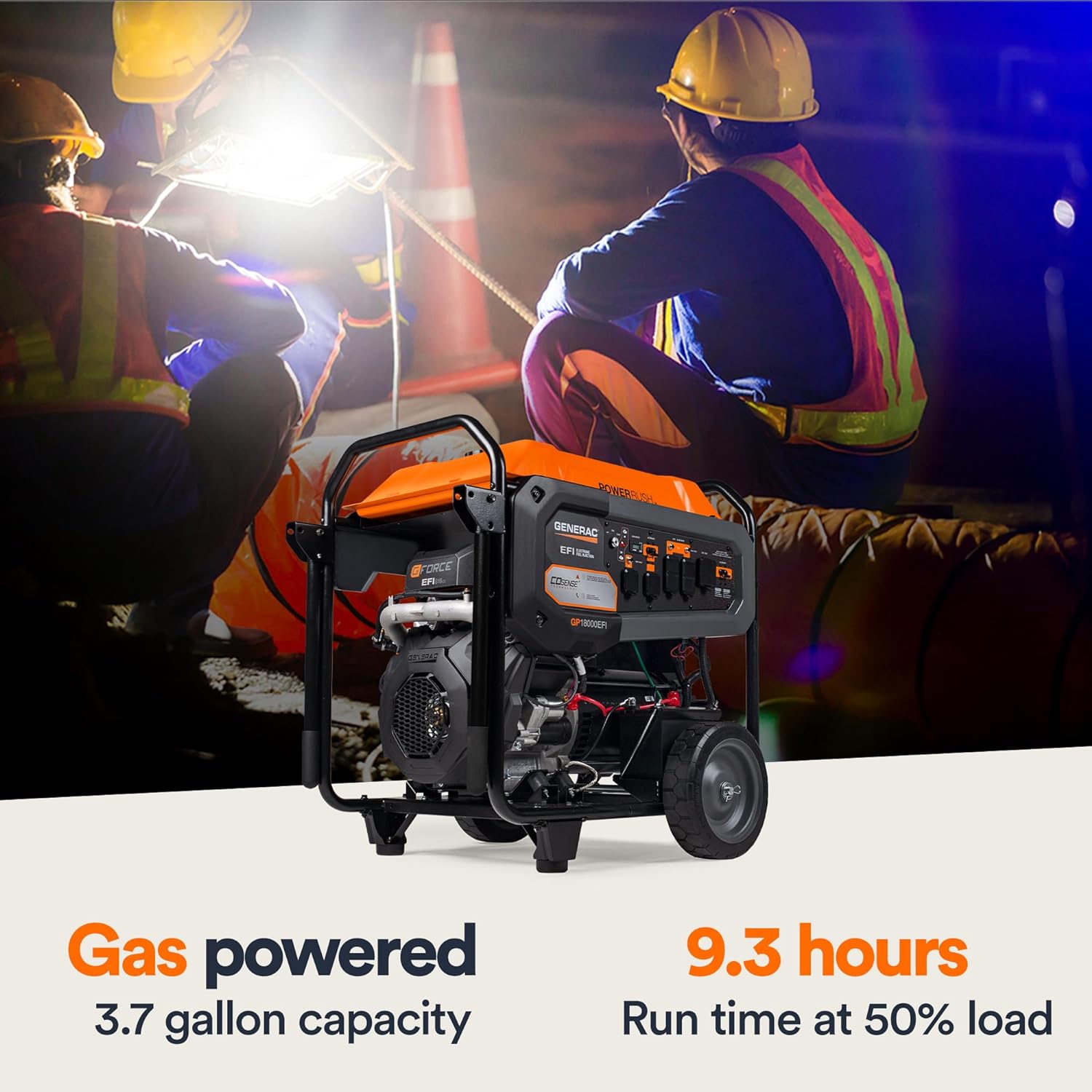 generac 8,125 starting watt portable gas generator – includes extension cord generac 8,125 starting watt portable gas generator – includes extension cord