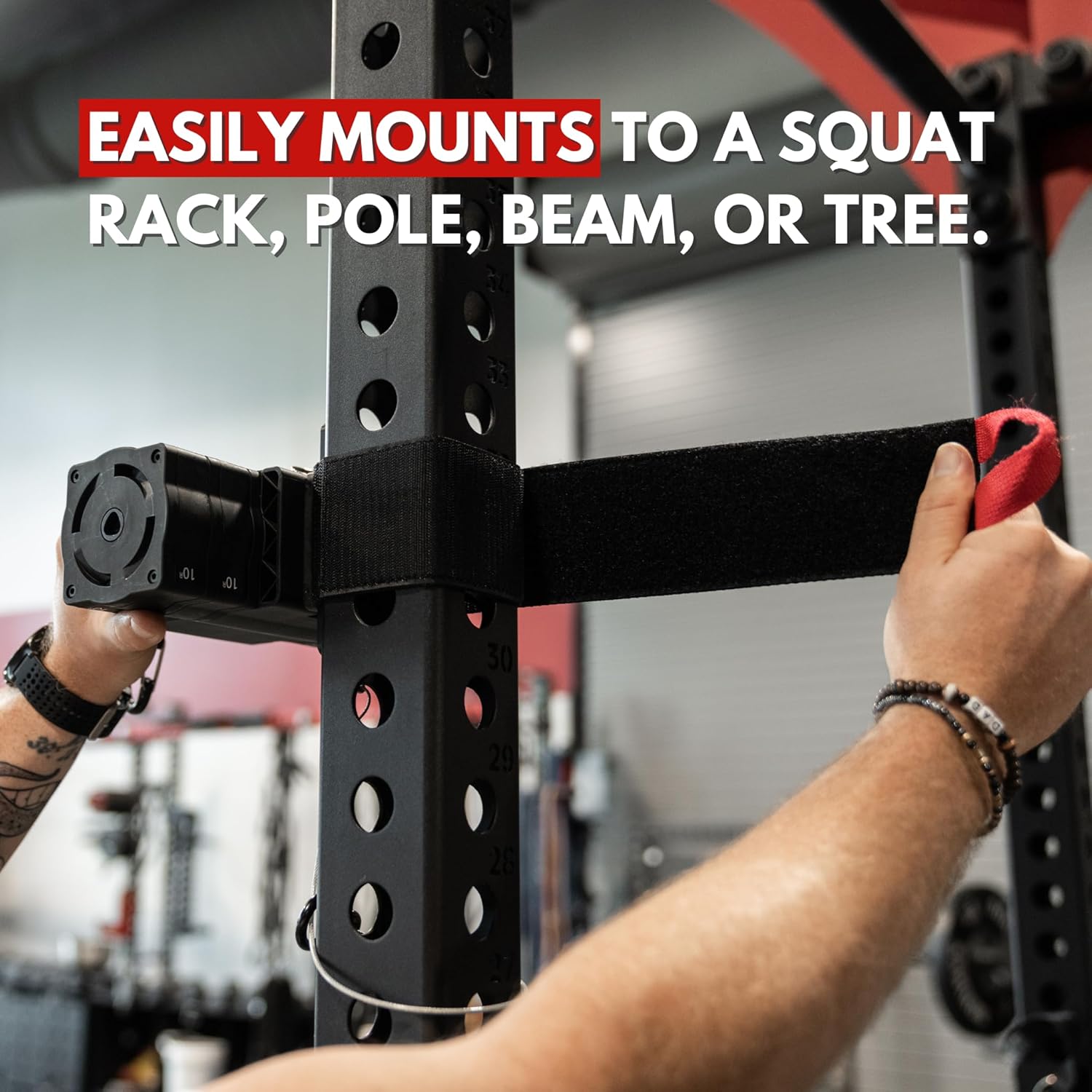 ancore pro home gym cable machine, portable full body workout, mount for squat rack or pole