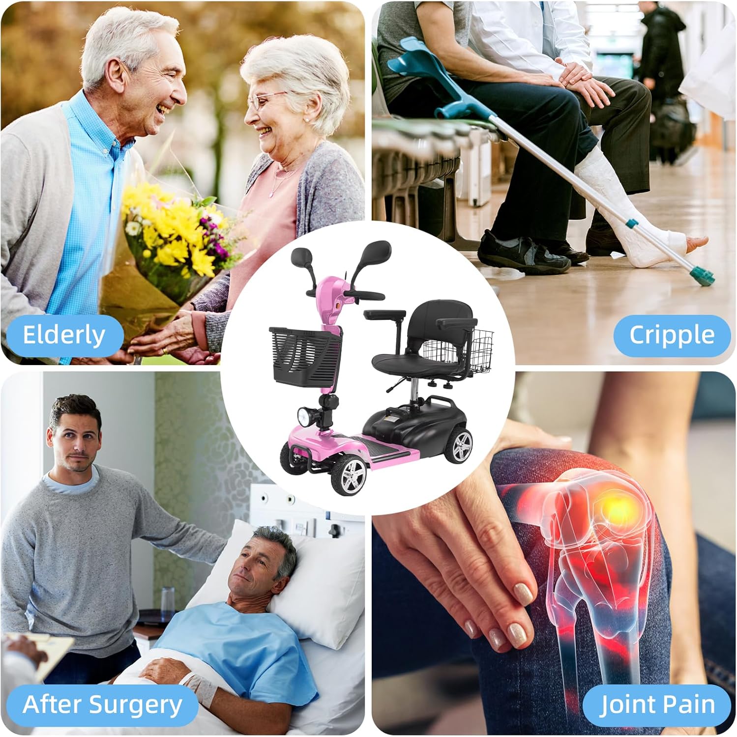 4 wheel mobility scooter for adults & seniors, 15–30 mile range, 350w, removable battery, compact 4 wheel mobility scooter for adults & seniors, 15–30 mile range, 350w, removable battery, compact