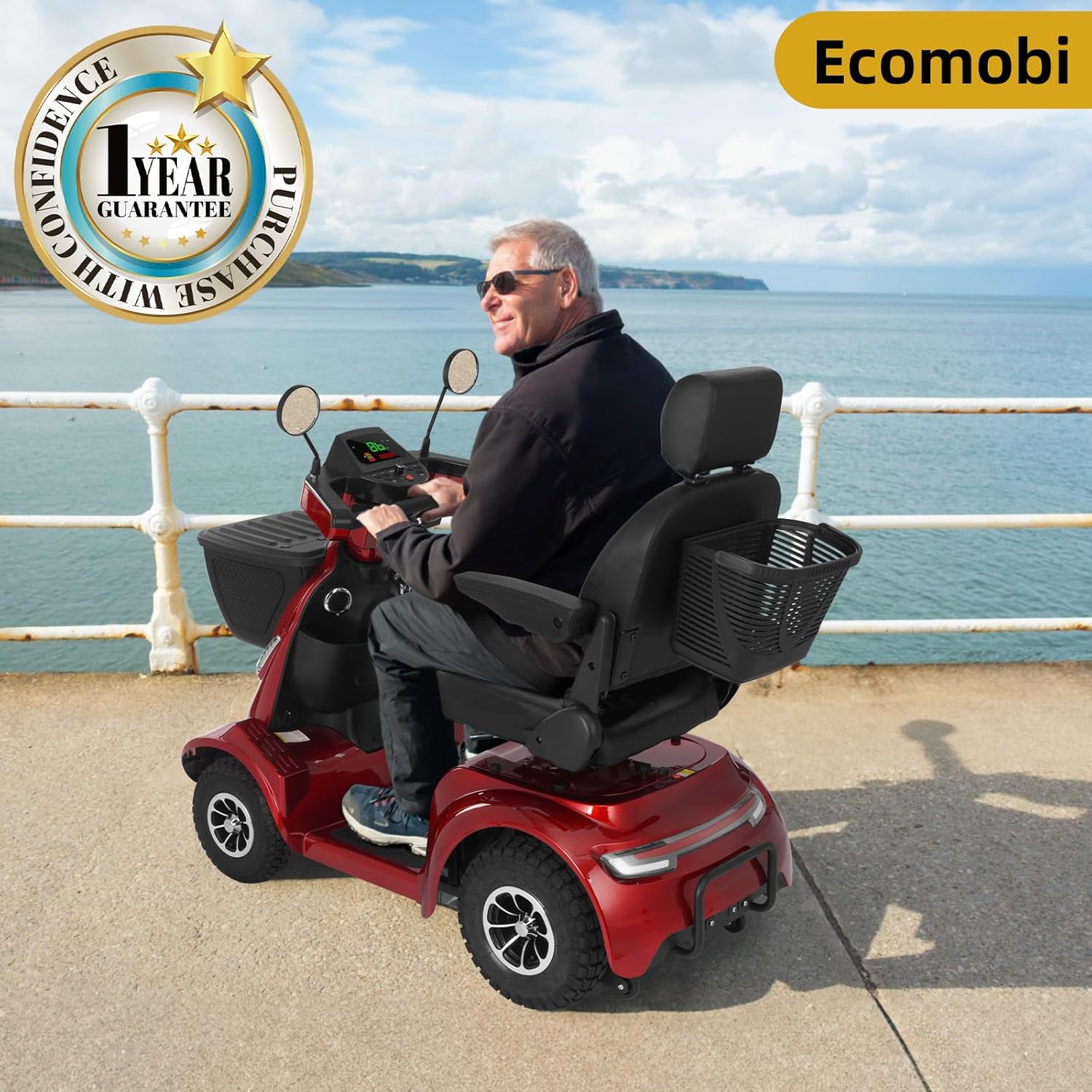 heavy duty electric mobility scooter for adults & seniors, 16–32 mile range, 500–1000w, off road heavy duty electric mobility scooter for adults & seniors, 16–32 mile range, 500–1000w, off road