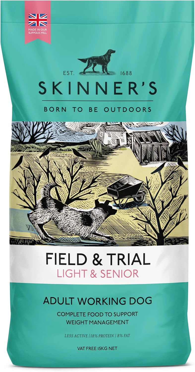 skinner’s field & trial light & senior – complete dry dog food, ideal for older, overweight or less active dogs, 15kg skinner’s field & trial light & senior – complete dry dog food, ideal for older, overweight or less active dogs, 15kg