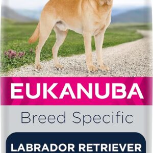eukanuba complete dry dog food for adult labrador retriever breed types with fresh chicken 12 kg
