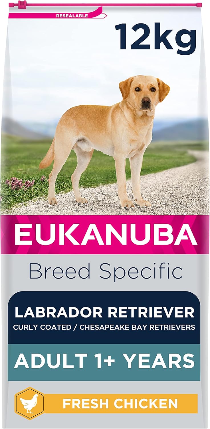 eukanuba complete dry dog food for adult labrador retriever breed types with fresh chicken 12 kg eukanuba complete dry dog food for adult labrador retriever breed types with fresh chicken 12 kg
