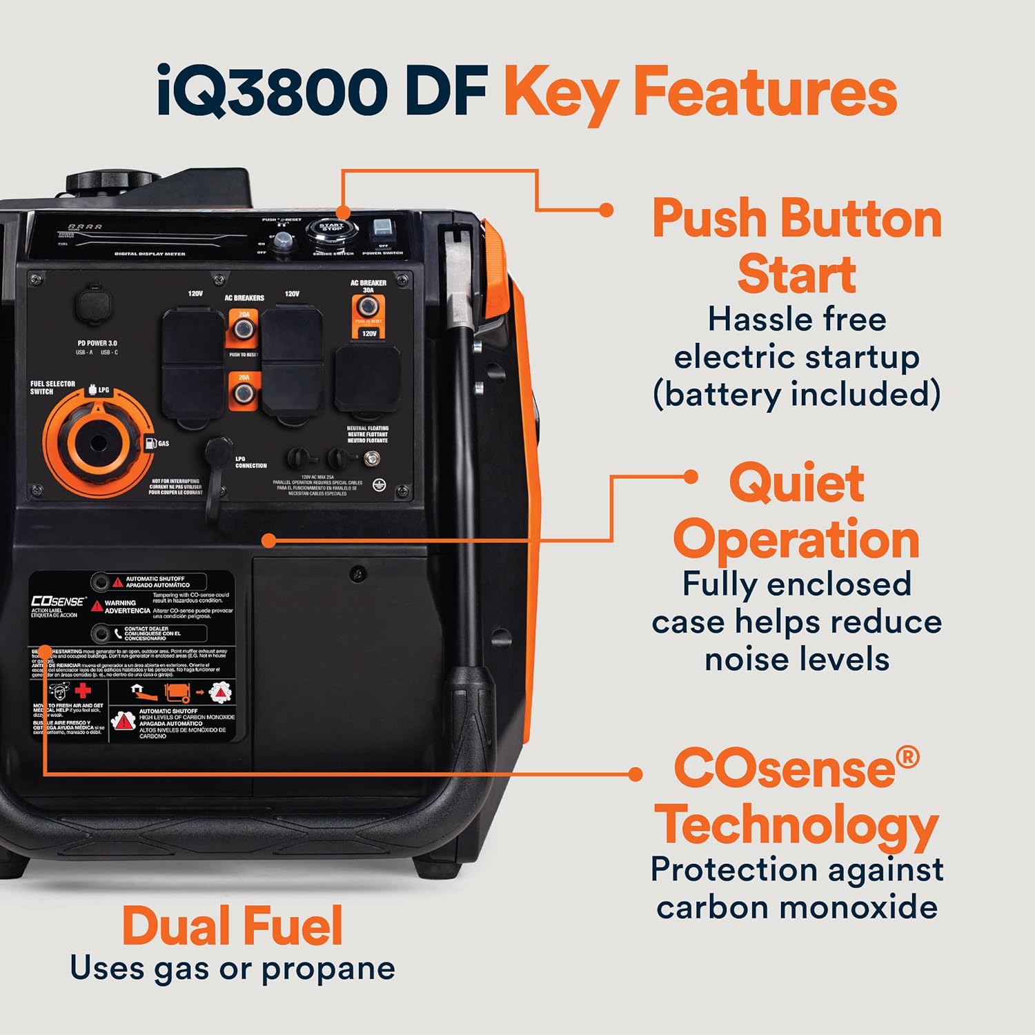 generac 3,300 watt gas powered portable inverter generator – lightweight and compact generac 3,300 watt gas powered portable inverter generator – lightweight and compact