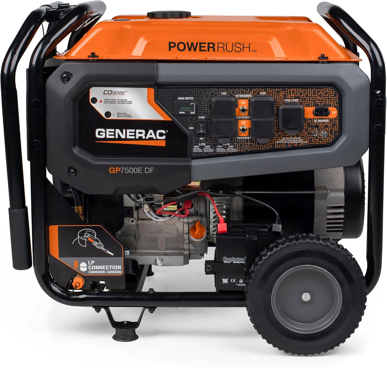 generac 8,125 starting watt portable gas generator – includes extension cord generac 8,125 starting watt portable gas generator – includes extension cord