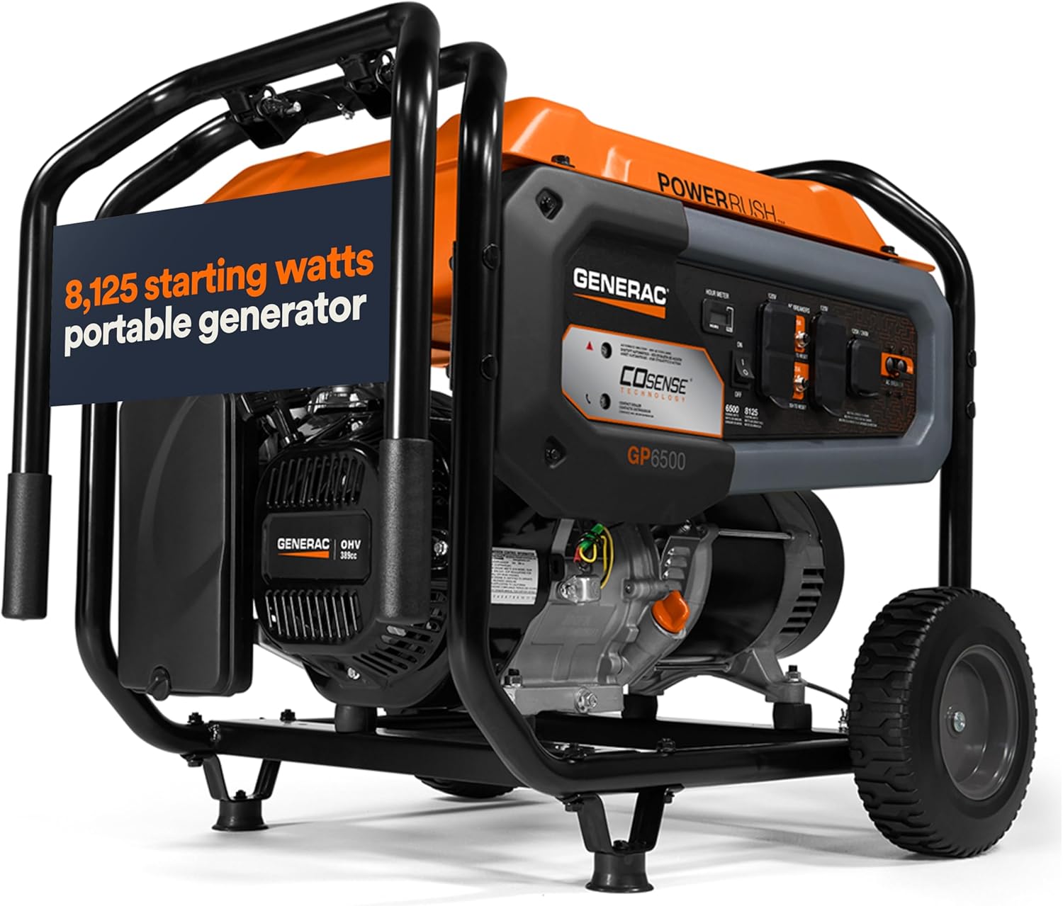 generac 8,125 starting watt portable gas generator – includes extension cord 81rs5KbS6cL._AC_SL1500