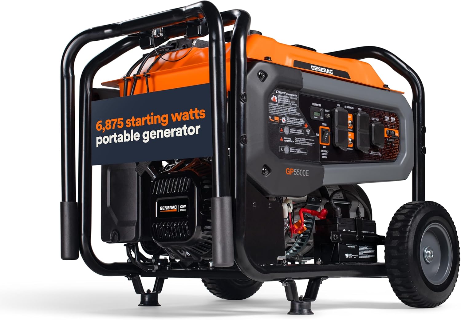 generac 8,125 starting watt portable gas generator – includes extension cord 81t-Kg2RSCL._AC_SL1500