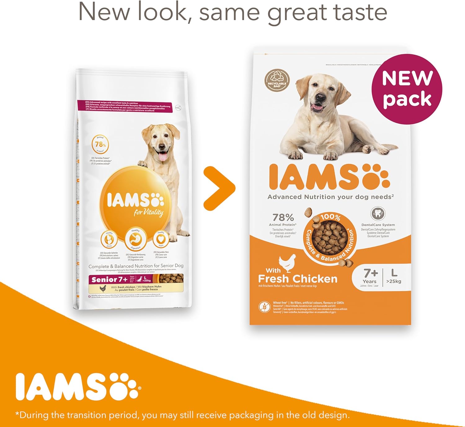 iams senior large complete dry dog food chicken 12kg with dentalcare system iams senior large complete dry dog food chicken 12kg with dentalcare system