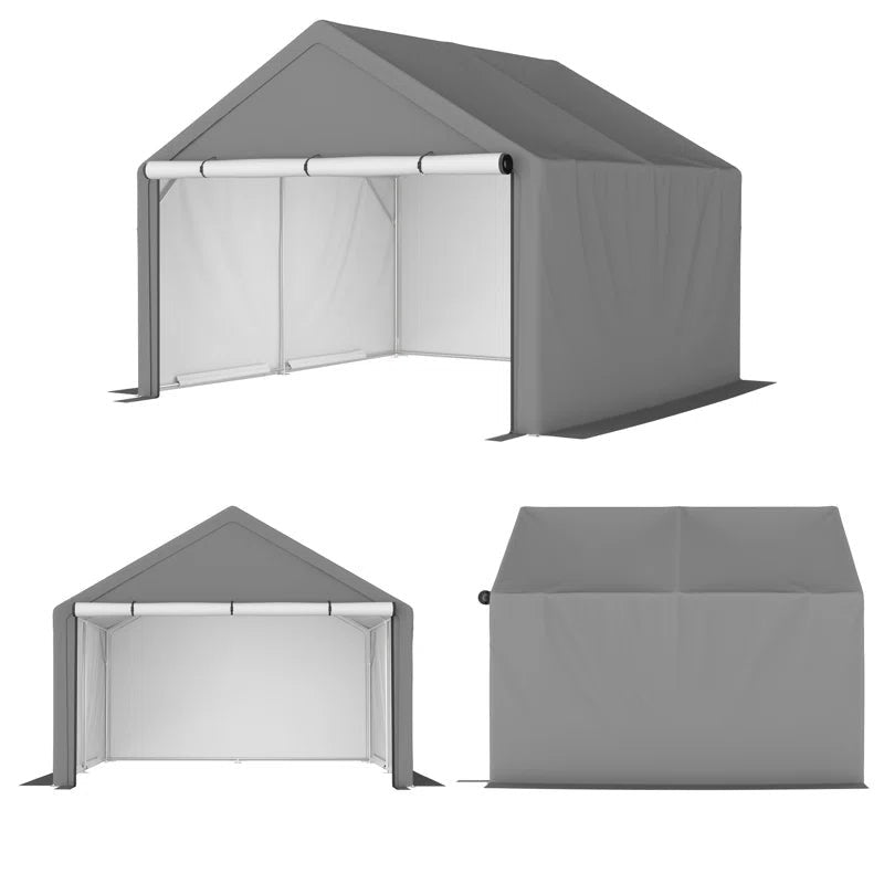 10 ft. w x 10 ft. d portable storage shed bike shed motorcycle garage 10 ft. w x 10 ft. d portable storage shed bike shed motorcycle garage