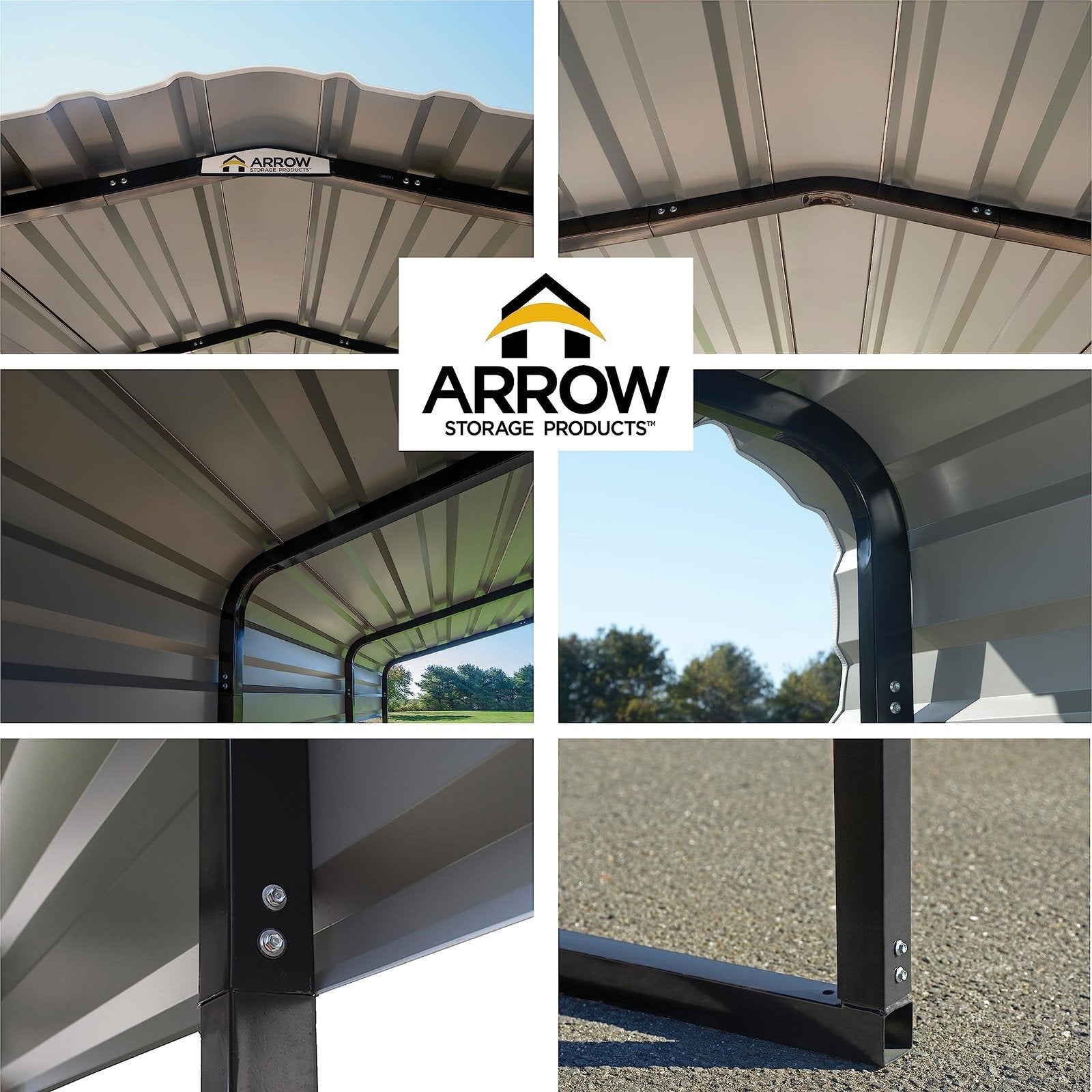 arrow carport, 12 ft. x 24ft. x 9ft. charcoal 12′ x 24′ x 9′ arrow carport, 12 ft. x 24ft. x 9ft. charcoal 12′ x 24′ x 9′