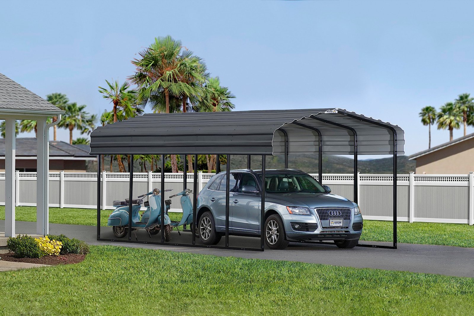 arrow carport, 12 ft. x 24ft. x 9ft. charcoal 12′ x 24′ x 9′ arrow carport, 12 ft. x 24ft. x 9ft. charcoal 12′ x 24′ x 9′