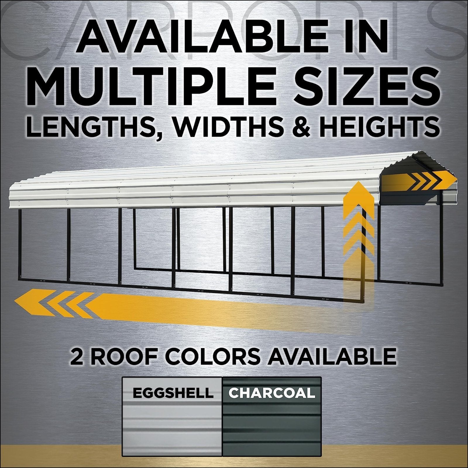 arrow carport, 12 ft. x 24ft. x 9ft. charcoal 12′ x 24′ x 9′ arrow carport, 12 ft. x 24ft. x 9ft. charcoal 12′ x 24′ x 9′
