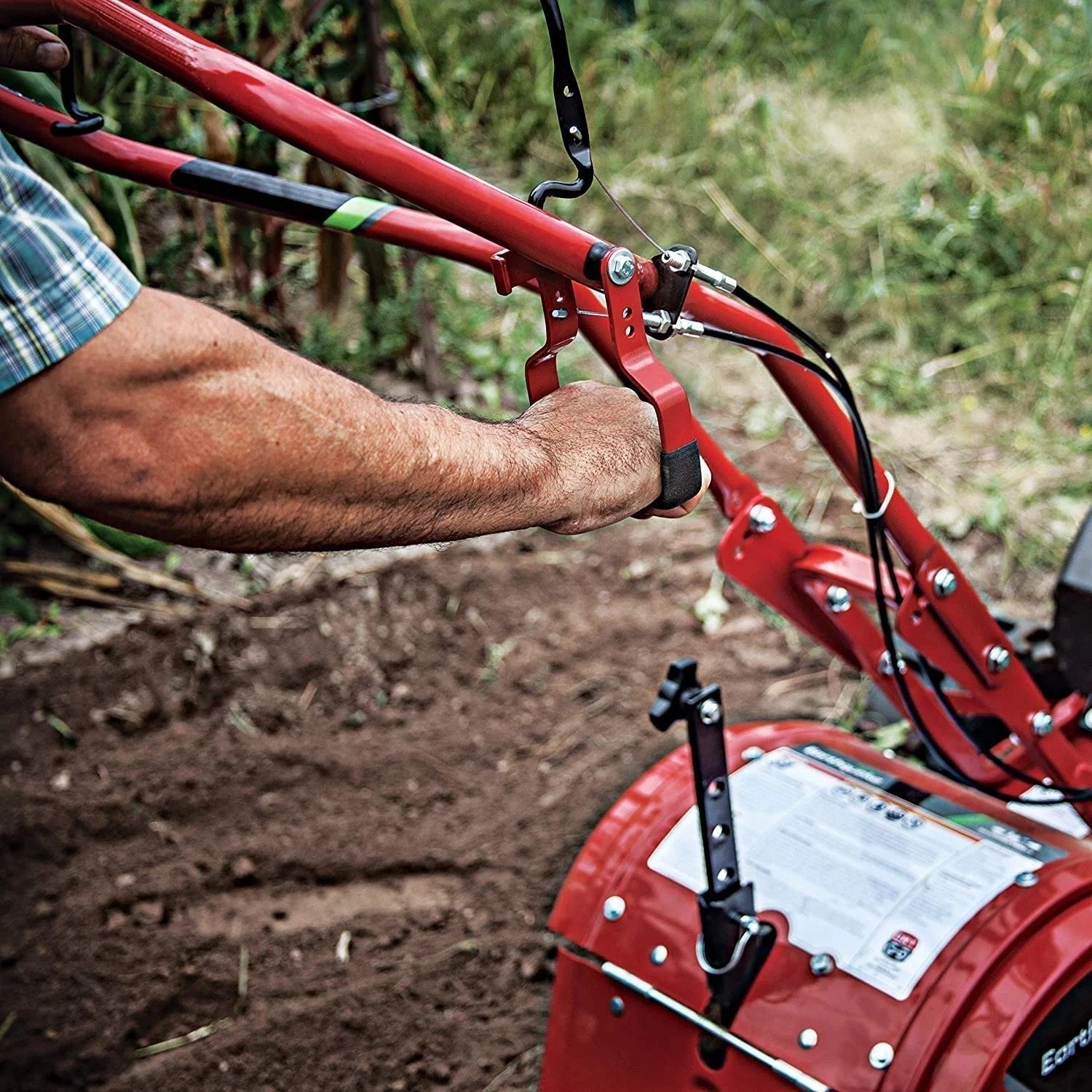 earthquake 33970 victor rear tine tiller, powerful 212cc 4 cycle vipe engine
