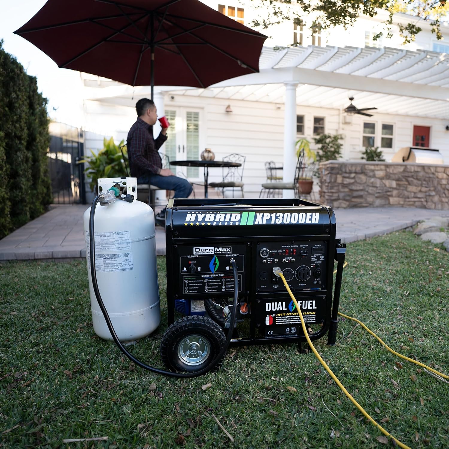 duromax xp13000eh 13,000 watt dual fuel portable generator – gas & propane, electric start duromax xp13000eh 13,000 watt dual fuel portable generator – gas & propane, electric start
