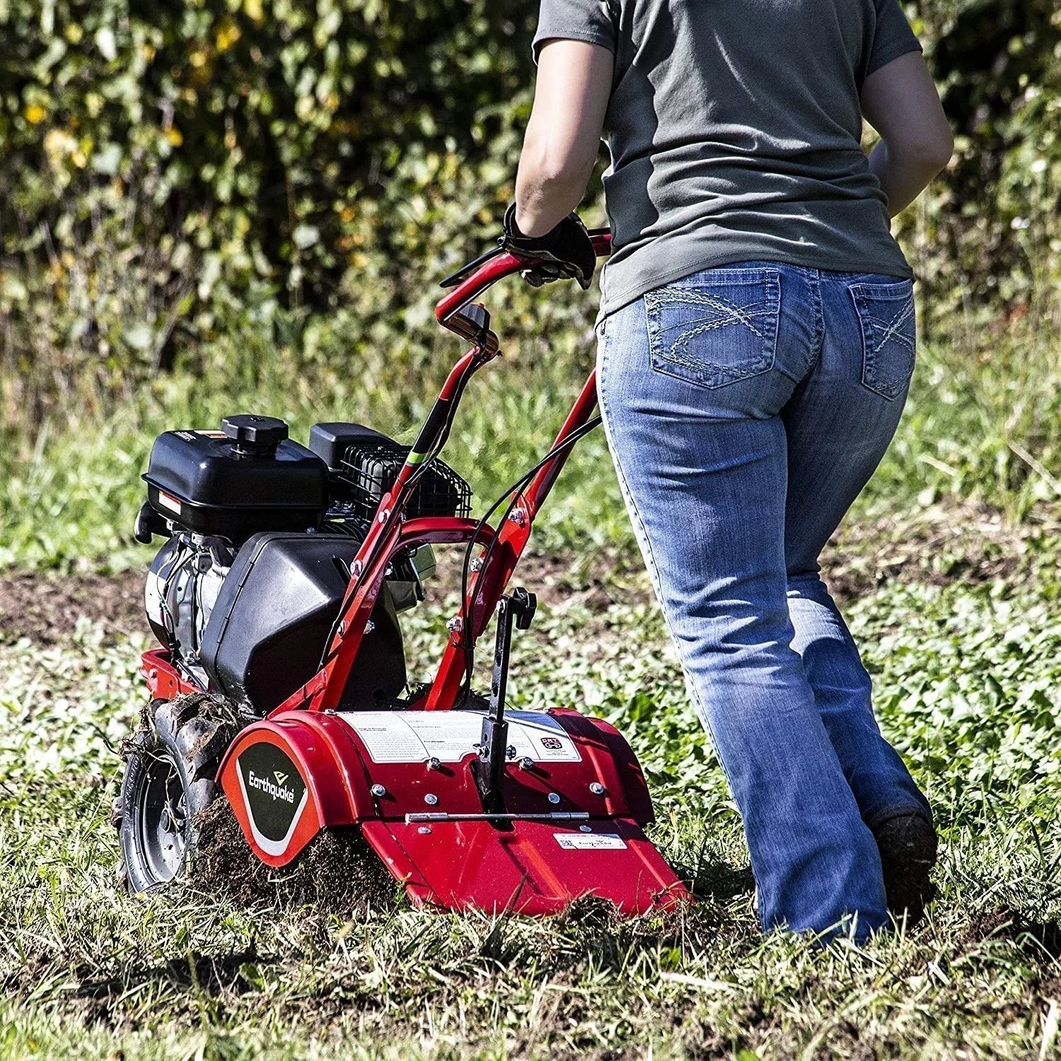 earthquake 33970 victor rear tine tiller, powerful 212cc 4 cycle vipe engine