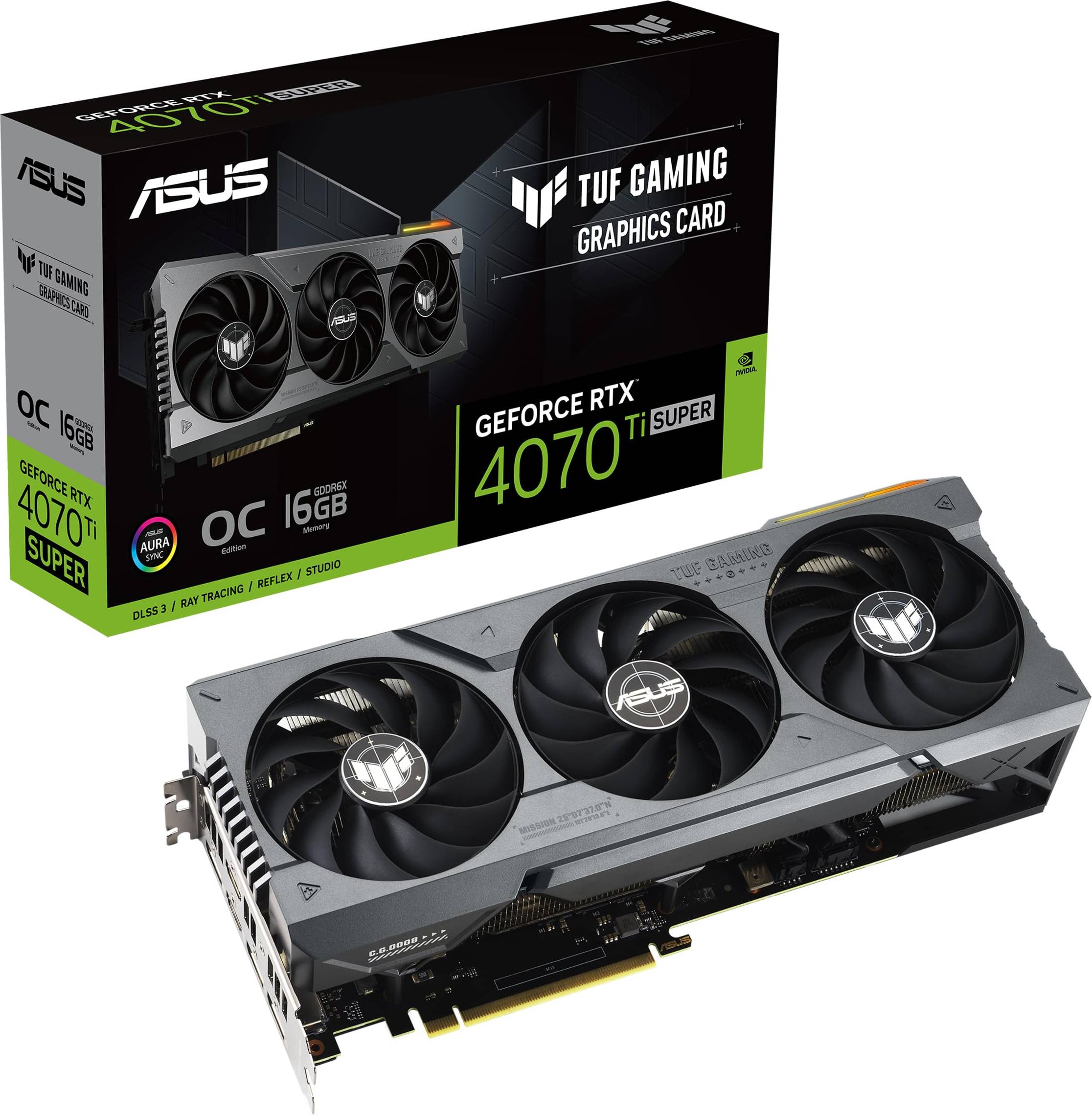 asus tuf gaming nvidia geforce rtx 4070 ti super oc edition 2 x hdmi 3 x dp 16gb