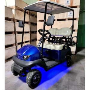 36v electric termite led edition golf cart mini four seater w/under glow 4 seater optionally fully loaded – blue