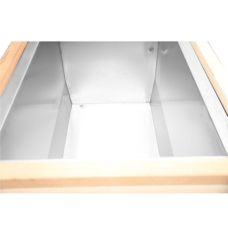 anyi 110 volt 1 – person solid wood rectangle hot tub