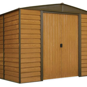 arrow 10×8 woodridge metal storage shed kit